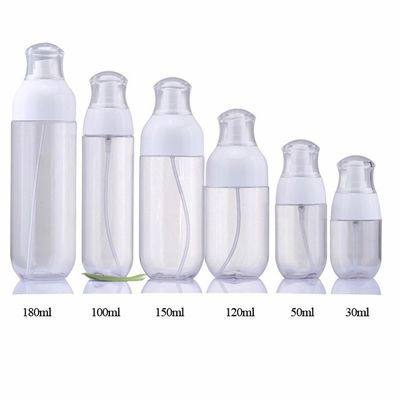 Plastikowe butelki z pompką PETG przezroczyste do pakowania w piękno