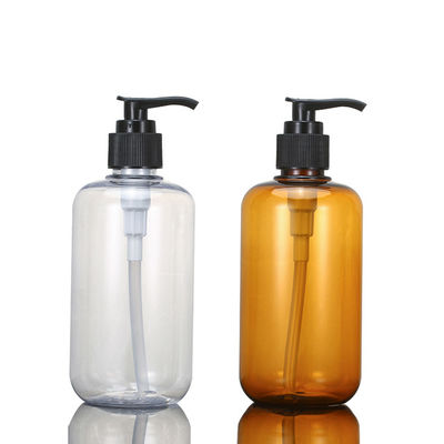 Bursztynowe puste plastikowe butelki na szampon 6,8 uncji sitodruku