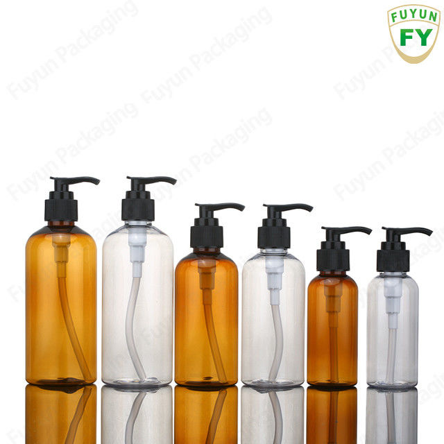 Butelka z dozownikiem szamponu o pojemności 3,4 uncji, przezroczyste bursztynowe butelki z pompką prysznicową