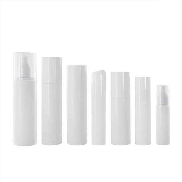 Pusty cylinder kosmetyczny Biała plastikowa butelka z pompką 15 ml 30 ml 50 ml