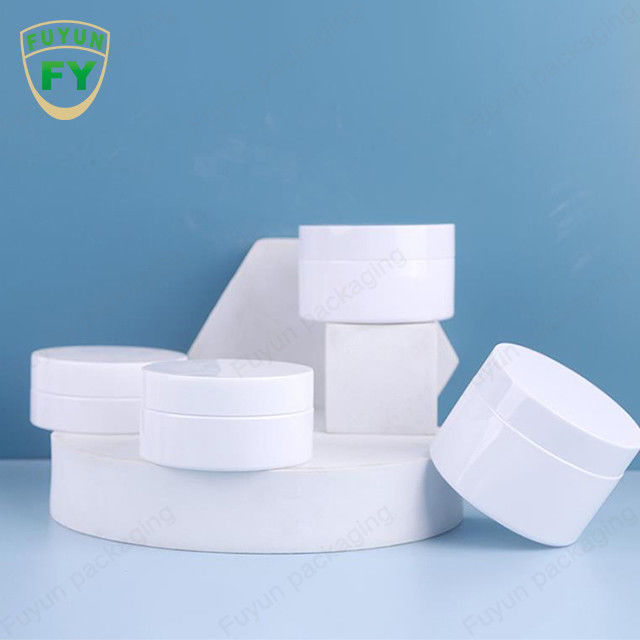 Plastikowe słoiki kosmetyczne z kremem PET z białymi pokrywkami 50 ml 80 ml 100 ml 120 ml