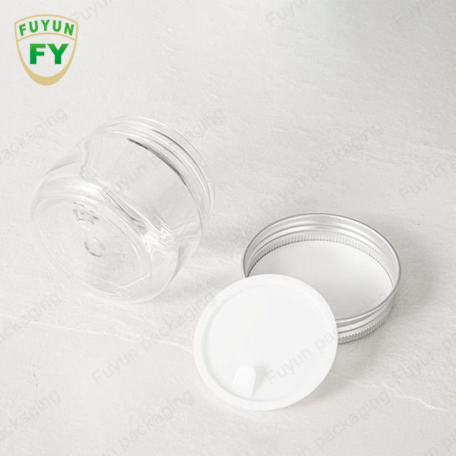 Pojemniki bez BPA Plastikowe pojemniki do przechowywania żywności PET Wyczyść okrągły słoik do ciastek z pokrywką do pakowania cukierków