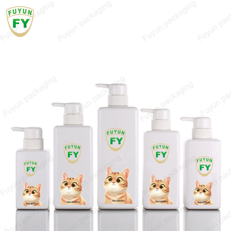 Gorąca sprzedaż butelka szamponu pojemnik z pompką kosmetyczną 300 ml 400 ml 500 ml plastikowa butelka dla zwierząt domowych