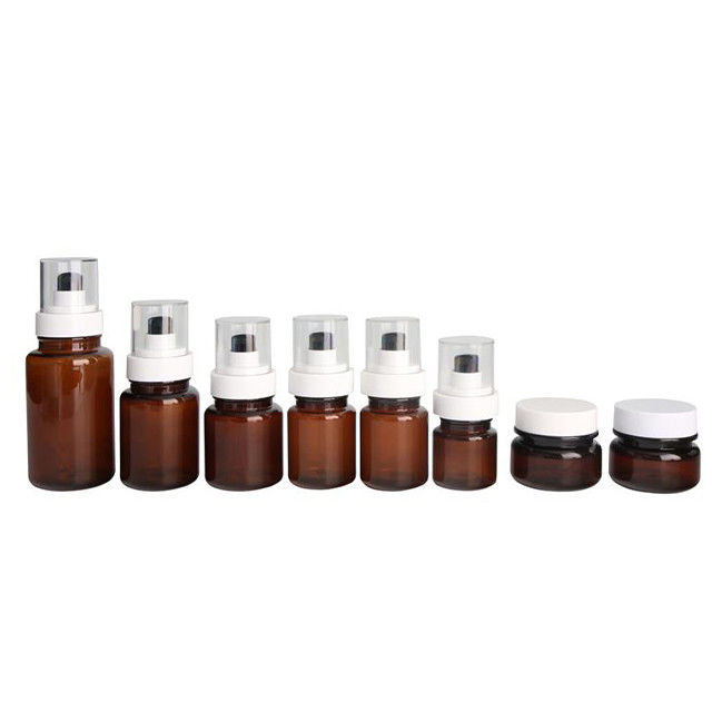 Fuyun 40ml 60ml Amber Skincare Plastikowe butelki z pompką Ciągły spray