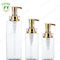Butelki z tworzywa sztucznego do wielokrotnego napełniania o pojemności 500 ml ze złotymi pompami szczelne