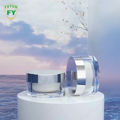 Fuyun 15 ml 30 ml 50 ml plastikowy akrylowy słoik kosmetyczny ze srebrną nakrętką