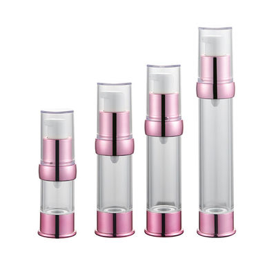 Hurtownia 15ml 30ml 40g 50ml pusta podróż mini próżniowa przezroczysta okrągła bezpowietrzna plastikowa butelka z kremem do pielęgnacji skóry