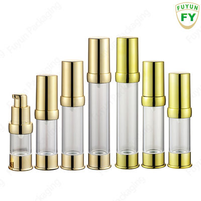 Hurtownia 15ml 30ml 40g 50ml pusta podróż mini próżniowa przezroczysta okrągła bezpowietrzna plastikowa butelka z kremem do pielęgnacji skóry