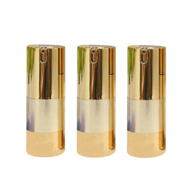 Luksusowe złote butelki z dozownikiem Airless 15 ml LOGO OEM