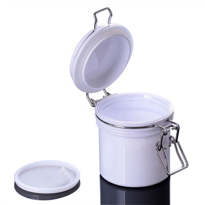 Okrągłe Swing Top W60mm Plastikowe słoiki do pakowania z pokrywkami na zawiasach