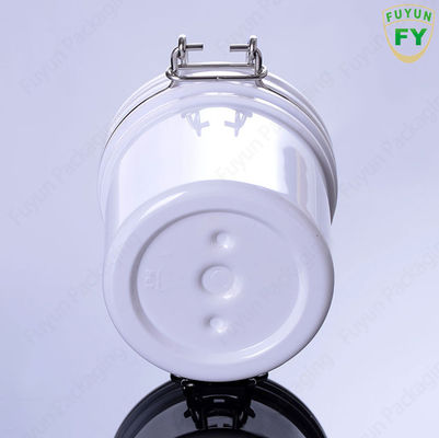Okrągłe Swing Top W60mm Plastikowe słoiki do pakowania z pokrywkami na zawiasach