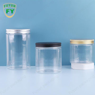 Przezroczysty słoik do przechowywania żywności Cukierki z szerokimi ustami Biały plastik PET 100 ml 300 ml