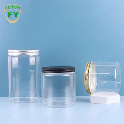 Przezroczysty słoik do przechowywania żywności Cukierki z szerokimi ustami Biały plastik PET 100 ml 300 ml