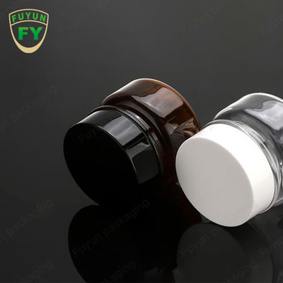Luksusowy bursztynowy 30g 50g Plastikowy słoik kosmetyczny PET do kremu do twarzy