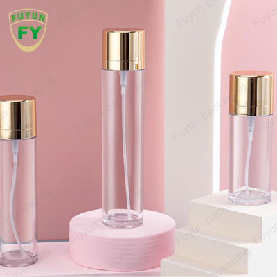 Złota czapka Pusta butelka z rozpylaczem PET 50 ml Cylindryczne opakowanie kosmetyczne