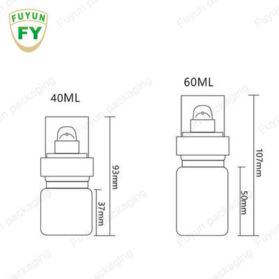 Fuyun 40ml 60ml Amber Skincare Plastikowe butelki z pompką Ciągły spray