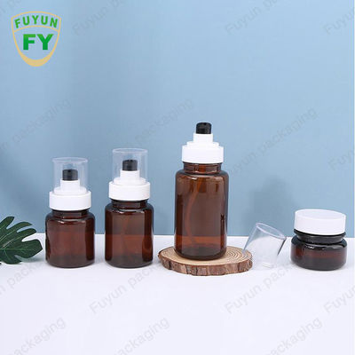Fuyun 40ml 60ml Amber Skincare Plastikowe butelki z pompką Ciągły spray