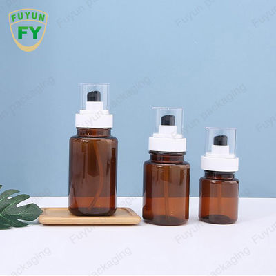 Fuyun 40ml 60ml Amber Skincare Plastikowe butelki z pompką Ciągły spray