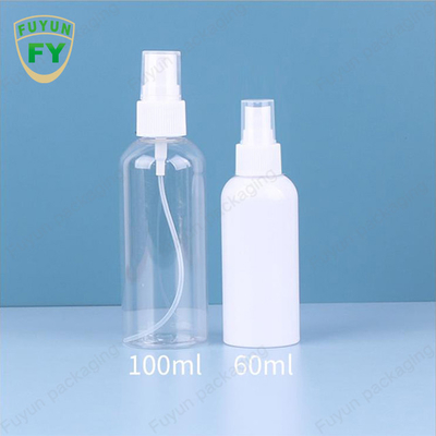 60 ml przezroczystego sprayu PET Plastikowa butelka Pusta pompa Dozownik Opakowania kosmetyczne