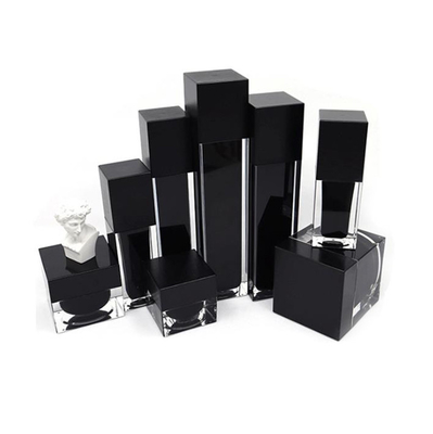 Fuyun 15 ml / 30 ml / 60 ml / 100 ml / 120 ml / 15 g / 30 g / 50 g / 100 g Przezroczysty czarny kształt prostokąta z tworzywa akrylowego podwójna ścianka butelka