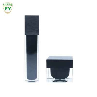 Fuyun 15 ml / 30 ml / 60 ml / 100 ml / 120 ml / 15 g / 30 g / 50 g / 100 g Przezroczysty czarny kształt prostokąta z tworzywa akrylowego podwójna ścianka butelka