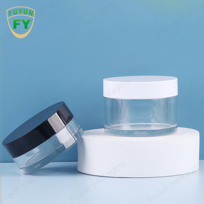 Fuyun 30ml 50ml plastikowy plastikowy przezroczysty szeroki usta usta słoiczek z kremem błotnym do spania