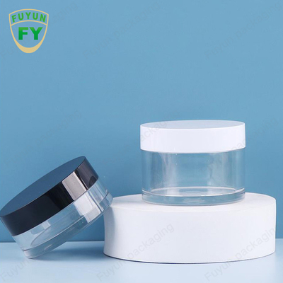 Fuyun 30ml 50ml plastikowy plastikowy przezroczysty szeroki usta usta słoiczek z kremem błotnym do spania