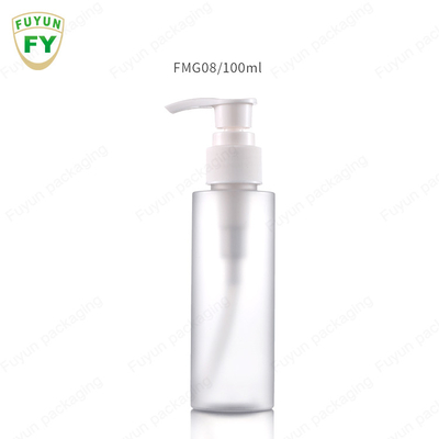 Tłoczone na gorąco okrągłe przezroczyste plastikowe butelki z pompką 100 ml na olejki eteryczne