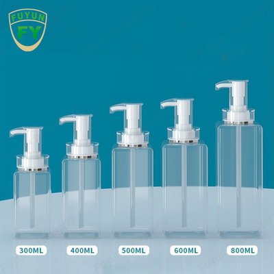 Butelka dozownika z pompką do szamponu Clear White Square 300 ml 400 ml 600 ml 800 ml