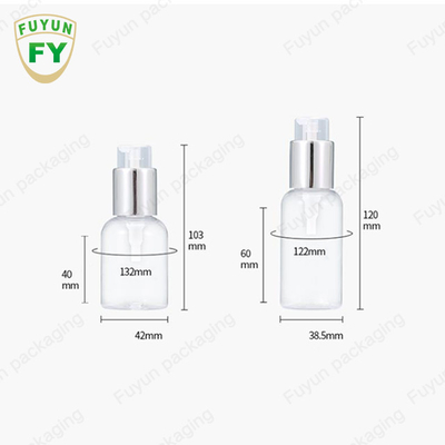 75 ml 100 ml 250 ml Plastikowe butelki z pompką Serum Toner Srebrny pojemnik z pompką do balsamu