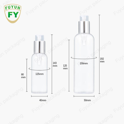 75 ml 100 ml 250 ml Plastikowe butelki z pompką Serum Toner Srebrny pojemnik z pompką do balsamu