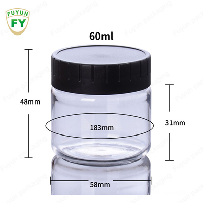 60ml 100ml plastikowe słoiki do pielęgnacji skóry z białą nakrętką